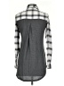 Massini Plaid Silver Long Sleeve Button-Down Shirt Size S - photo 2