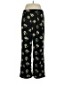 Xhilaration 100% Polyester Floral Black Casual Pants Size XL - photo 1