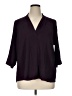 Calvin Klein Burgundy 3/4 Sleeve Blouse Size 1X - photo 1