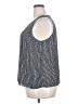 Nine West 100% Polyester Silver Sleeveless Blouse Size XXL - photo 5