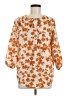 Fred David Orange 3/4 Sleeve Blouse Size M - photo 1