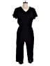 Mud Pie 100% Rayon Solid Black Jumpsuit Size L - photo 1