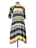 CHRIS McLaughlin Stripes Gray Casual Dress Size 10 - photo 1