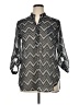 Justify Chevron-herringbone Gray 3/4 Sleeve Blouse Size XL - photo 1