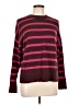Evereve Stripes Burgundy Pullover Sweater Size L - photo 1
