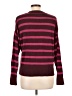 Evereve Stripes Burgundy Pullover Sweater Size L - photo 2