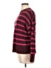 Evereve Stripes Burgundy Pullover Sweater Size L - photo 5