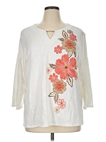 Alfred Dunner 3/4 Sleeve Top (view 1)