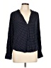 Zara Basic Collection 100% Viscose Polka Dots Blue 3/4 Sleeve Blouse Size L - photo 1