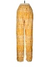 Roxy 100% Viscose Paisley Yellow Casual Pants Size M - photo 2