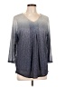 Easywear by Chico's Silver 3/4 Sleeve Blouse Size Lg (2) - photo 1