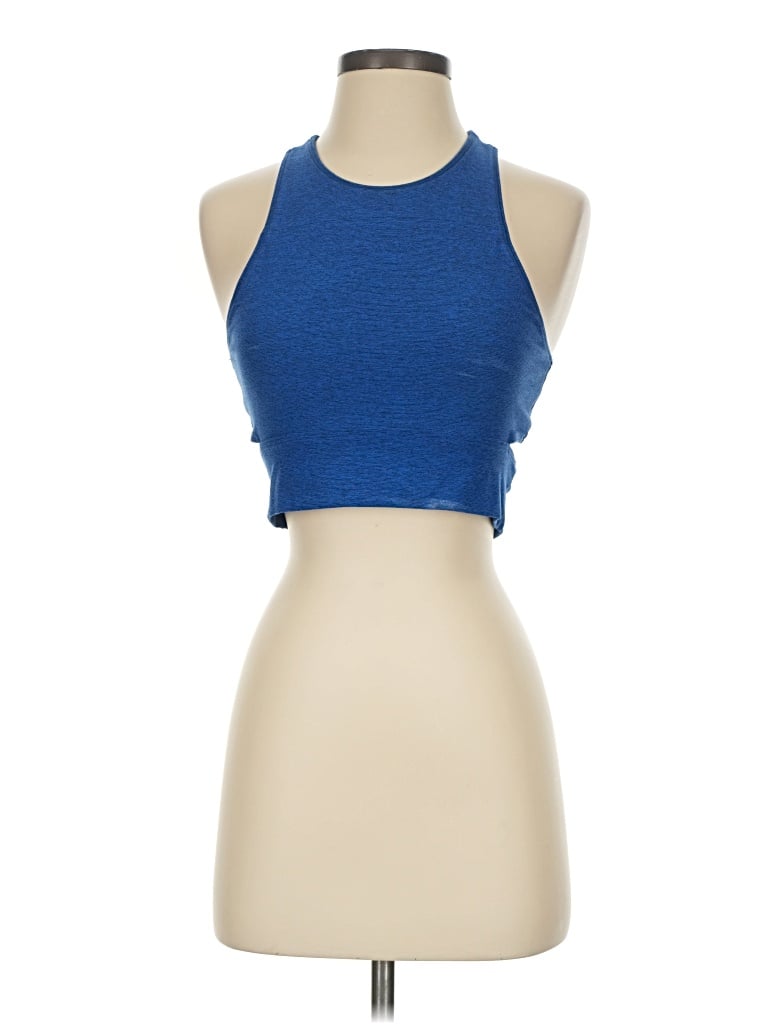 Pre-owned Outdoor Voices Tank Top Blue Halter Neckline Tops