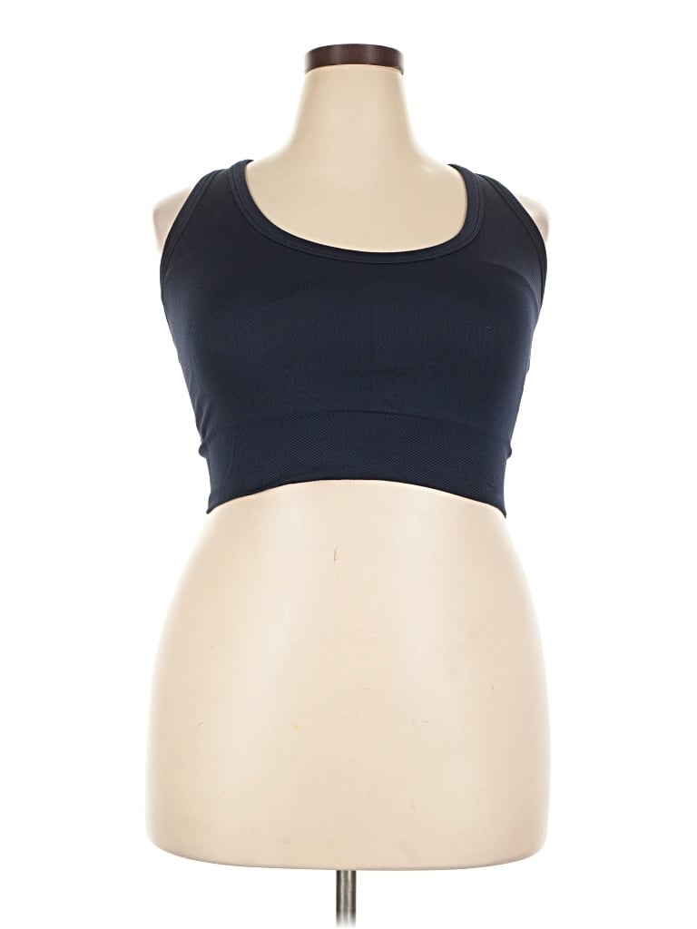 Pre-owned Spanx Tank Top Blue Strapless Neckline Tops
