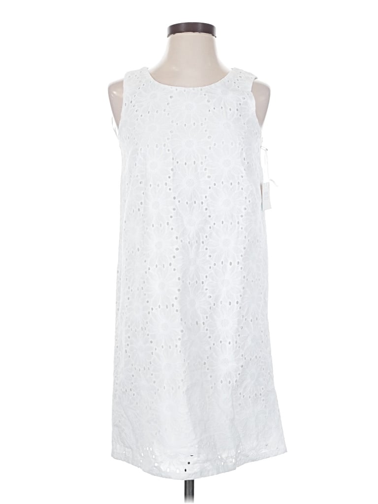Pre-owned Sigrid Olsen Casual Dress In White