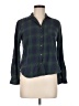 Love Notes Plaid Green Long Sleeve Button-Down Shirt Size M - photo 1