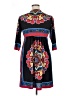 Bailey Blue Paisley Black Casual Dress Size XL - photo 2