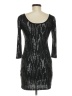 Monteau Metallic Black Cocktail Dress Size M - photo 2