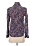 Club Monaco Floral Blue Long Sleeve Blouse Size XS - photo 2