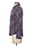Club Monaco Floral Blue Long Sleeve Blouse Size XS - photo 5