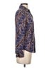 Club Monaco Floral Blue Long Sleeve Blouse Size XS - photo 4