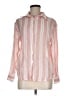 Lemlem Stripes Pink Long Sleeve Button-Down Shirt Size M - photo 1