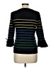 Maison Jules Stripes Black Pullover Sweater Size L - photo 2