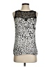 Cache 100% Polyester Silver Sleeveless Blouse Size XS - photo 1