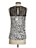 Cache 100% Polyester Silver Sleeveless Blouse Size XS - photo 2
