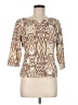 Ruby Rd. Brown 3/4 Sleeve T-Shirt Size M (petite) - photo 1