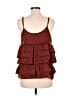 Who What Wear 100% Polyester Brown Sleeveless Blouse Size M - photo 2