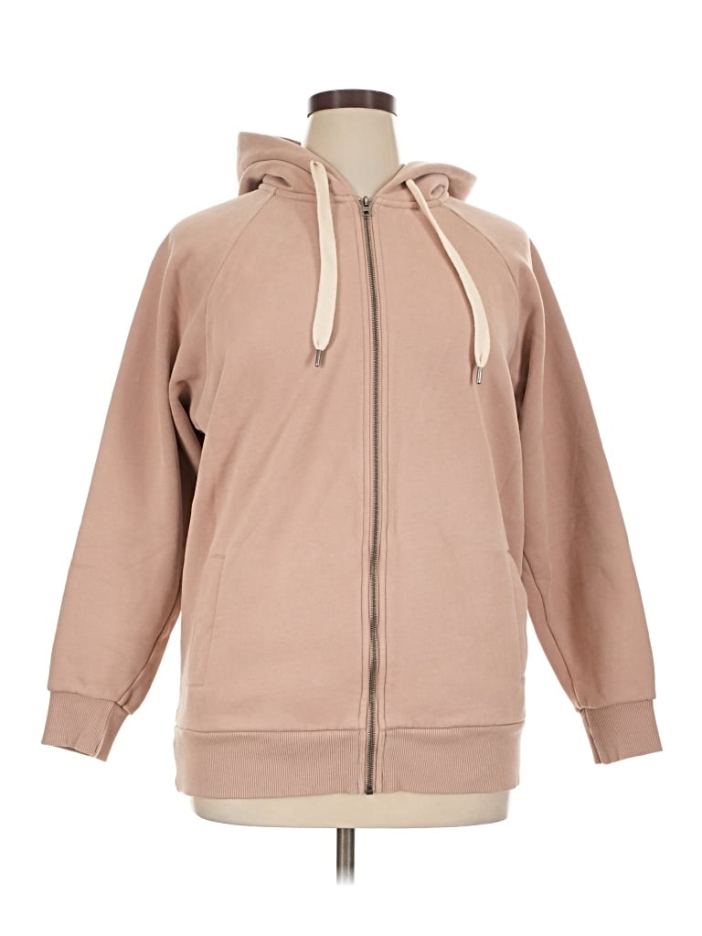 Pre-owned Vuori Zip Up Hoodie In Tan