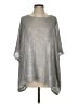Boston Proper 100% Polyester Metallic Silver 3/4 Sleeve Blouse Size XS - photo 1