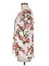 Maurices 100% Polyester Floral White Short Sleeve Blouse Size M - photo 5