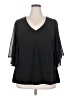 City Chic Black 3/4 Sleeve Blouse Size 18 Plus (M) - photo 1