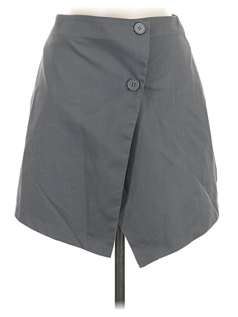 Pre-owned Prettylittlething Casual Skirt In Gray