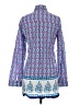 Tommy Bahama 100% Rayon Paisley Blue Long Sleeve Blouse Size XS - photo 2