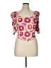 Free People Floral Pink Short Sleeve Top Size XL - photo 1