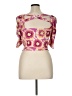 Free People Floral Pink Short Sleeve Top Size XL - photo 2