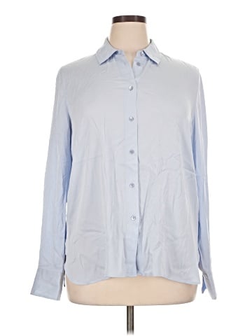 Vince. Long Sleeve Silk Top (view 1)