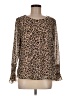 NANETTE Nanette Lepore 100% Polyester Animal Print Brown Long Sleeve Blouse Size M - photo 1