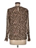 NANETTE Nanette Lepore 100% Polyester Animal Print Brown Long Sleeve Blouse Size M - photo 2