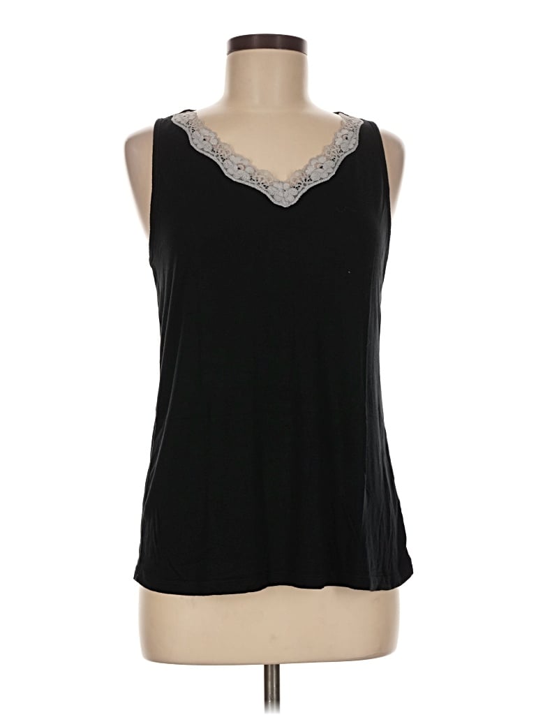 Pre-owned Hotouch Tank Top Black Open Neckline Tops