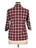 Eden & Olivia 100% Polyester Plaid Red 3/4 Sleeve Blouse Size XL - photo 2