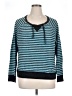 Caslon 100% Cotton Stripes Blue Pullover Sweater Size XL - photo 1