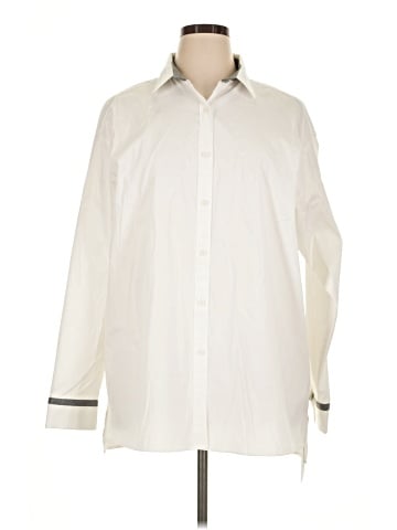 Lafayette 148 New York Long Sleeve Button-Down Shirt (view 1)