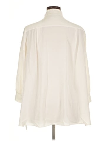 Lafayette 148 New York 3/4 Sleeve Silk Top (view 2)