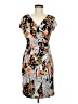 MSK Print Orange Cocktail Dress Size M - photo 1