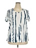 Unbranded Silver Short Sleeve Blouse Size 2X - photo 1