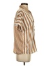 Eden & Olivia 100% Polyester Stripes Brown Short Sleeve Blouse Size S - photo 4