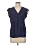 Eliane Rose 100% Polyester Polka Dots Blue Short Sleeve Blouse Size S - photo 1